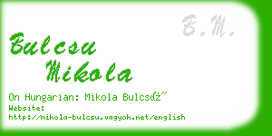bulcsu mikola business card